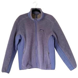 VTG Patagonia Synchilla Jacket Retro-X Deep Pile Sherpa Fleece Full Zip Blue XL*